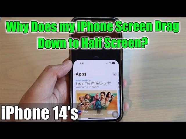 What is the Half Screen Thing on iPhone 14's/14 Pro Max (Drag Half Way Down the Screen)