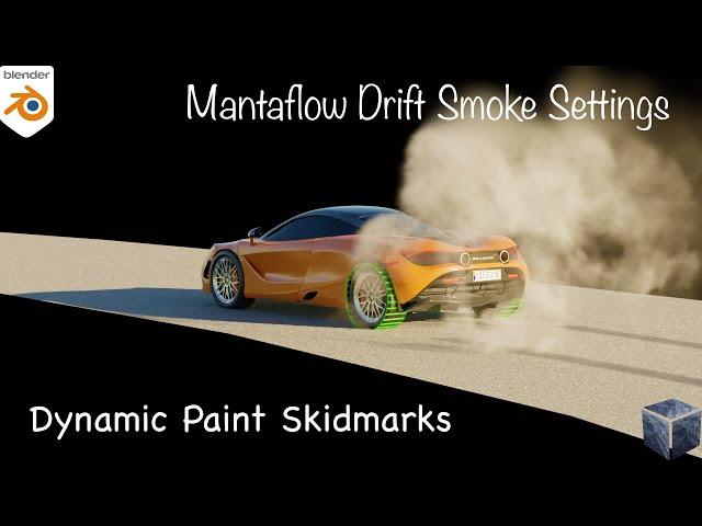 Blender Tutorial || Car Drift Smoke | Mantaflow | Skid marks | Dynamic Paint