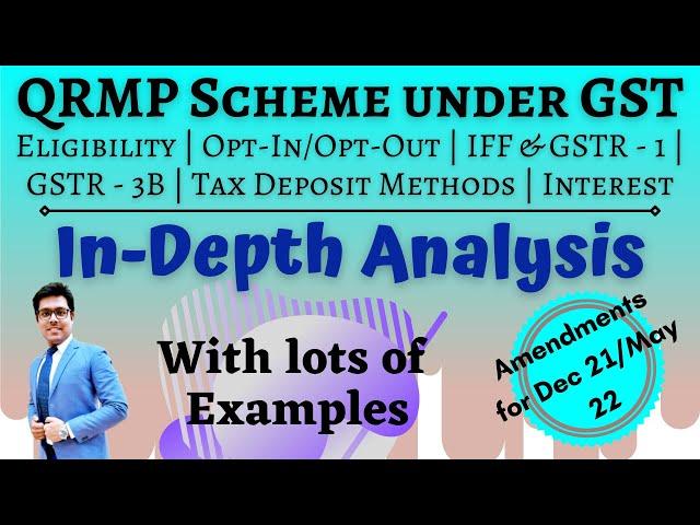 QRMP Scheme under GST | Fixed Sum & Self Assessment Method | IFF in GST | Interest under QRMP