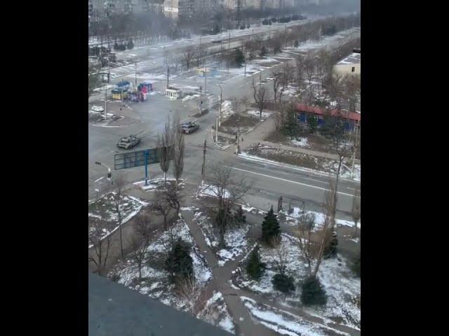 Tanks of Azov Battalion fighting in Mariupol