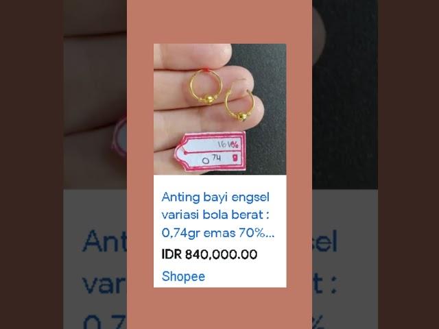 anting emas untuk bayi baru lahir Bayi tampak lucu imut dan gemesin banget