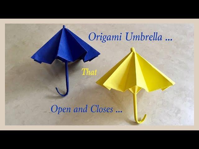 Origami Umbrella That Open And Closes / DIY / Origami Umbrella  | Priti Sharma