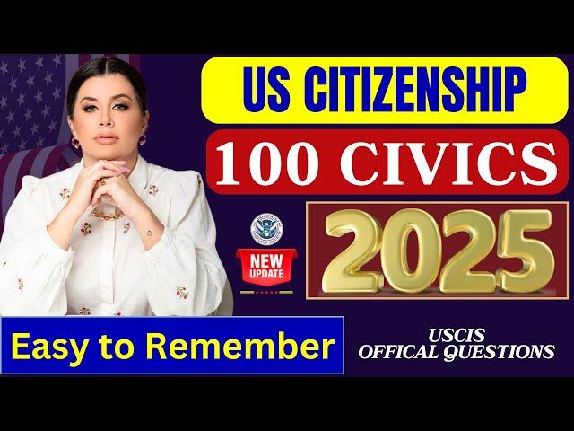 2025 random 100 civics questions and answers - U.S. citizenship interview I N400 Interview #usa