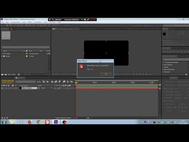 cara mengatasi After effect error (invalid filter) element 3d