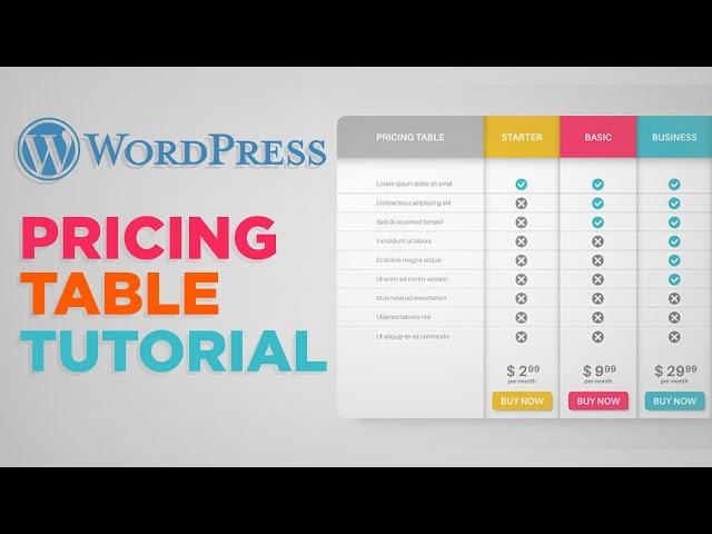 How To Create A Pricing Table In WordPress | Simple And Easy (2025)