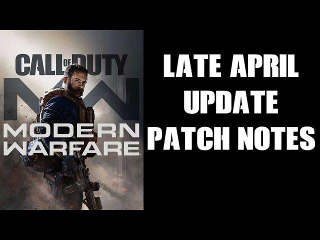 Modern Warfare & Warzone Update Patch Notes Tue 28th Wed 29th April 2020