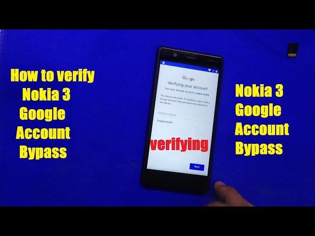 Nokia 3 Google Account Bypass