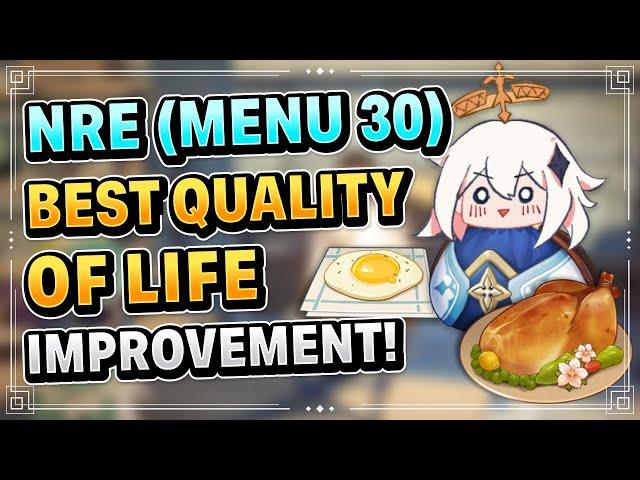 NRE (Menu 30) Recipe and Usage Guide (BEST GADGET EVER EXISTED!) | Genshin Impact New Food Pouch