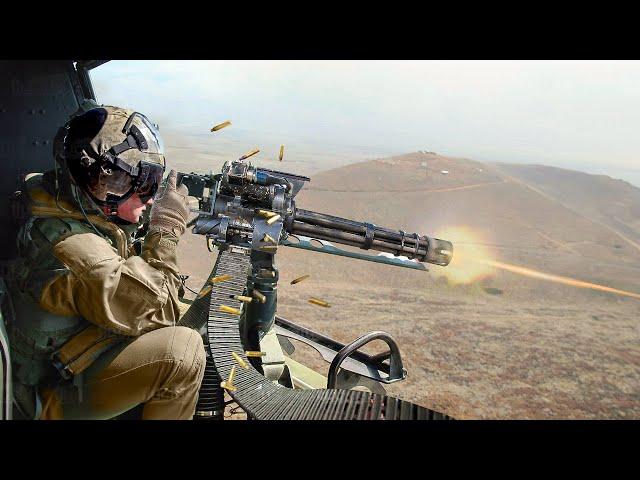 How US Gunners Skillfully Destroy Targets During Scary Helicopter Operations