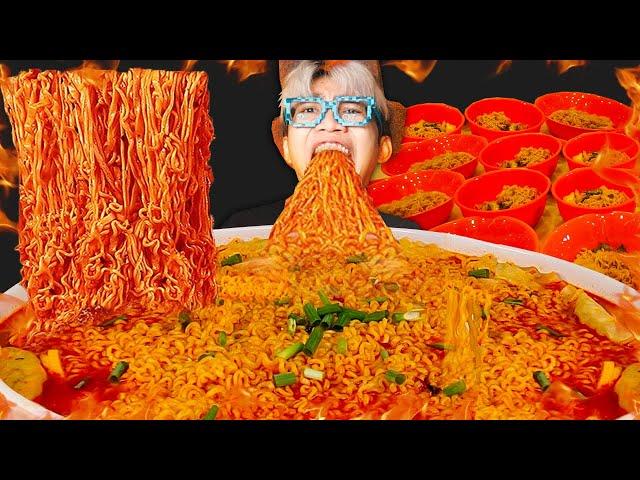 ASMR 20 Porsi Mie Api BANGLADESH, Cabai Pedas Level 1 Juta, SUARA MUKBANG!!! TELFON AMBULAN!!