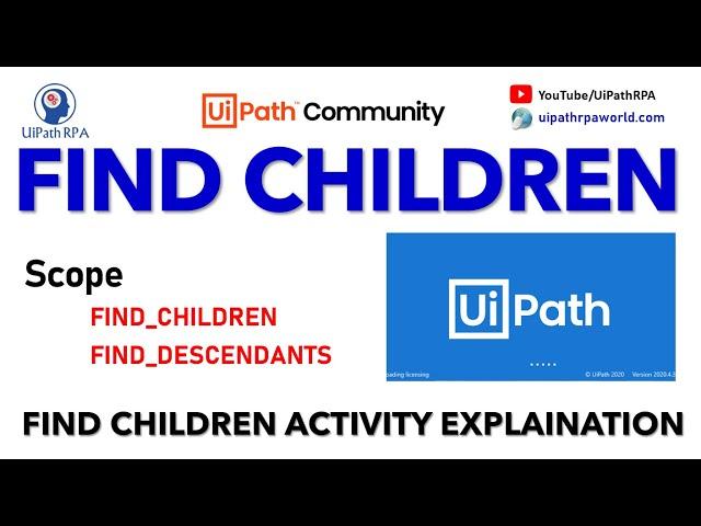 Find Children Activity UiPath Explanation | UiPath Tutorial | UiPath RPA