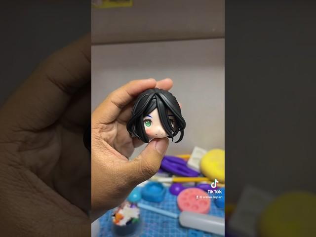 Makin REZE from chainsaw man anime using clay.