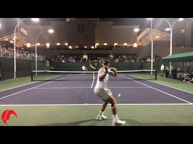 Nadal Slice Backhand Drills 2019 - Court Level View