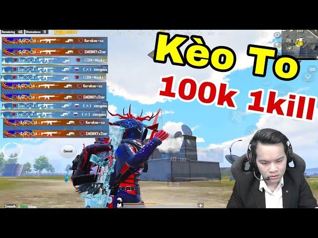 PUBG Mobile - Kèo 1Kill = 100K Của A Hiệp Cắt Chuỗi Dây Đen | Bộ Bim Bùng Nổ Cân 3 Cân 4 Liên Tục