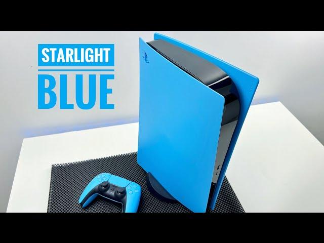 New PS5 Official Starlight Blue Console Cover - Unboxing , Installation & Review