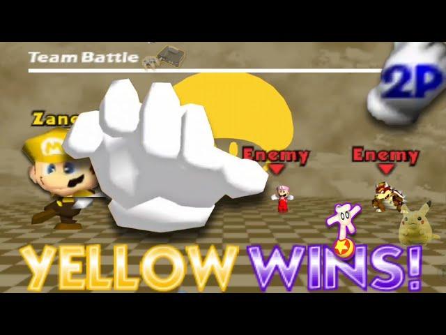 Smash Remix - Master Hand & Mario - TEAM BATTLE - Multiplayer Gameplay - No Commentary - Mupen64