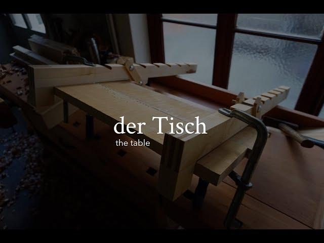 der Tisch (9) Verleimen der Tischplatte