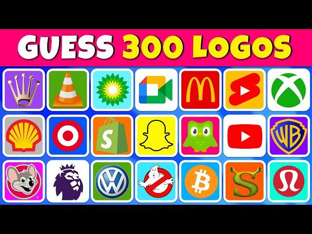 Guess the Logo in 3 Seconds  300 Famous Logos | Logo Quiz 2024 | Quiz Rainbow