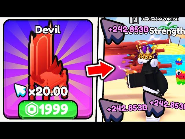 I Bought BEST DEVIL CHAIR To Become #1 LEADERBOARD PLAYER in Roblox Chair Battle Simulator..