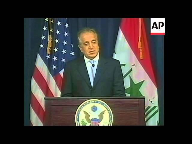 US ambassador Zalmay Khalilzad gives final presser in Iraq