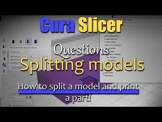 Cura Questions - UPDATED - how to cut/split models with cura!