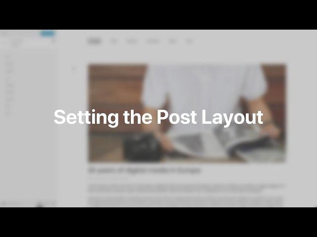 Setting the Post Layout | YOOtheme Documentation (WordPress)