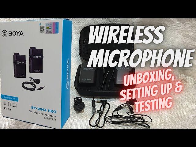 Wireless microphone review | Boya BY-WM4 PRO-K1 | unboxing, set up and testing |