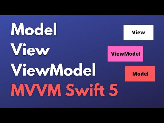 MVVM Swift 5: Model View ViewModel Design Pattern (Xcode 12, Swift 5, 2020) - iOS Development