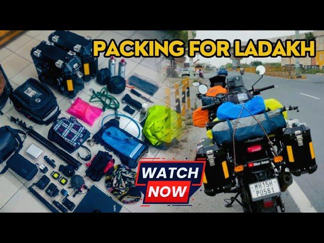 PACKING for NASHIK to LADAKH BIKE RIDE | HIMALAYAN 2024 | LADAKH BIKE TRIP 2024