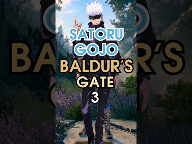 how to build Satoru Gojo in Baldur's Gate 3 in 1min - Monk/Illithid build #shorts