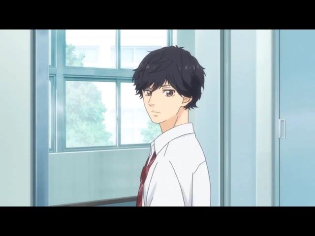 Kou wipes Futaba's lipstick (Ao Haru Ride)