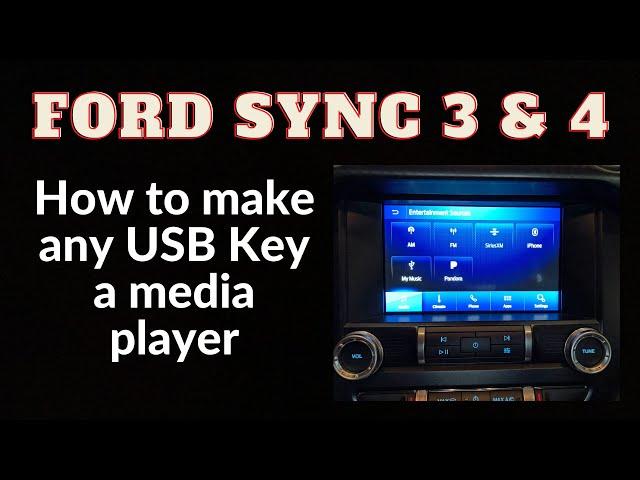 Turn any USB drive into a media player in 30 seconds Ford SYNC 3 & 4 Audio