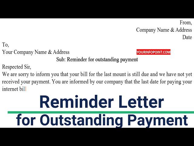 How to Write a Reminder Letter for Overdue Payment | Request Application for Outstanding Payment