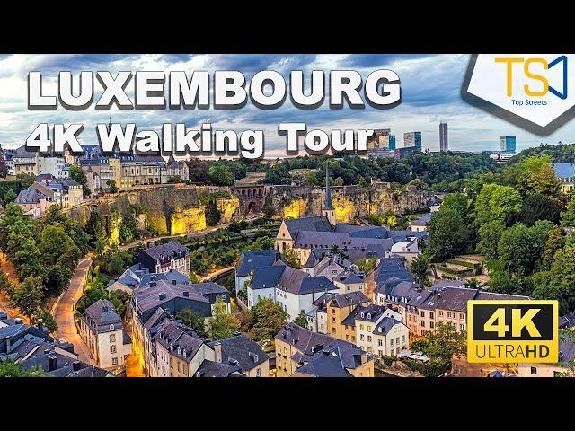 Luxembourg City 4K Walking Tour|4k UHD 60fps