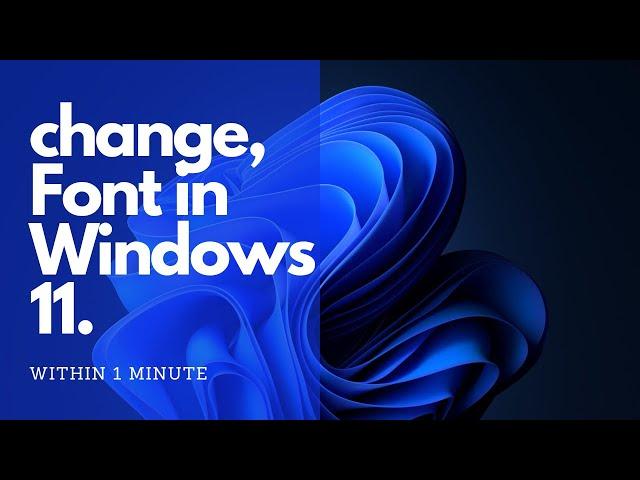 (Easy step) How to change Font Style in Windows