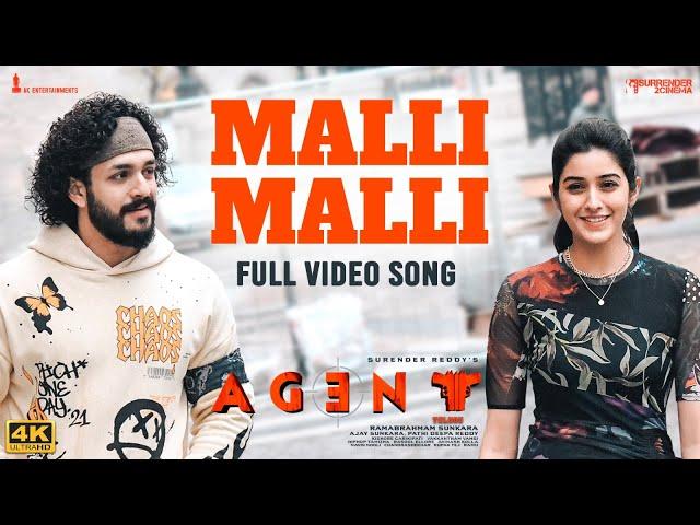 Full Video: Malli Malli Song | Agent | Akhil Akkineni, Mammootty | Surender Reddy | Anil Sunkara