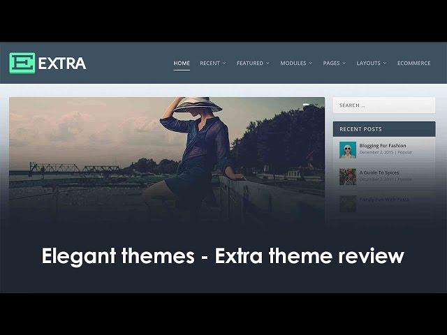 Elegant themes: Extra theme review