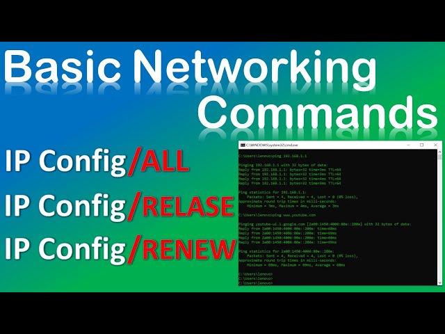 Basic Networking Commands (Video 2) Ipconfig Subcommands Explained - How to Find & Renew IP Address