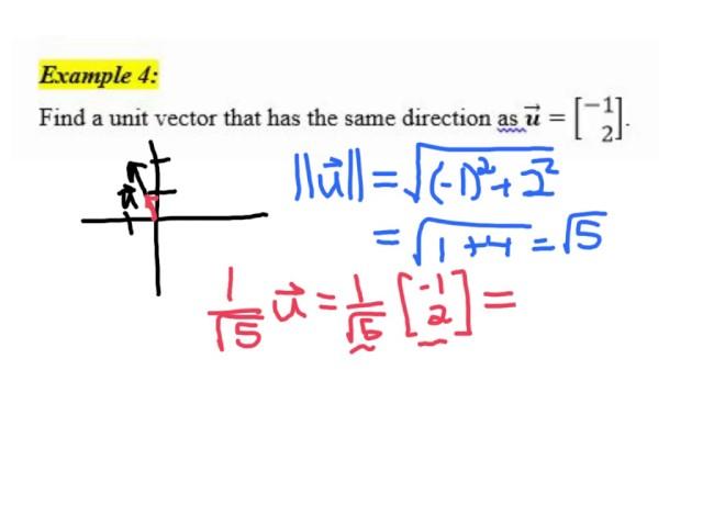 normalize a vector