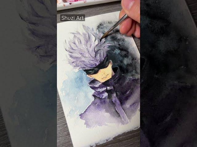 Anime Watercolor | Satoru Gojo from Jujutsu Kaisen #short