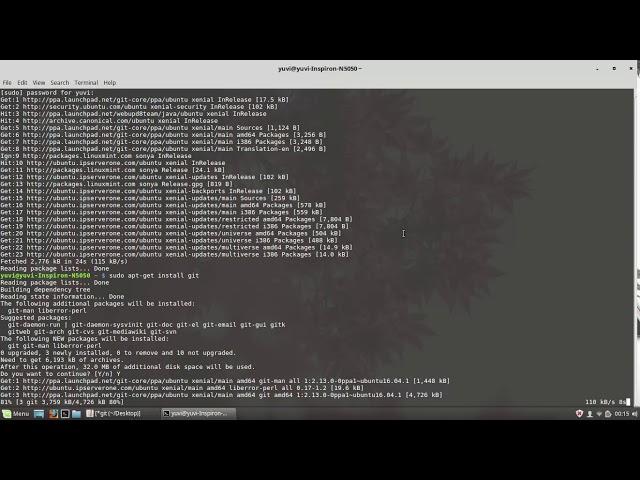 Git Install in linux mint ,ubuntu