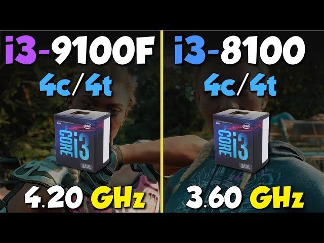 i3 9100F vs i3 8100 Test in 4 Games