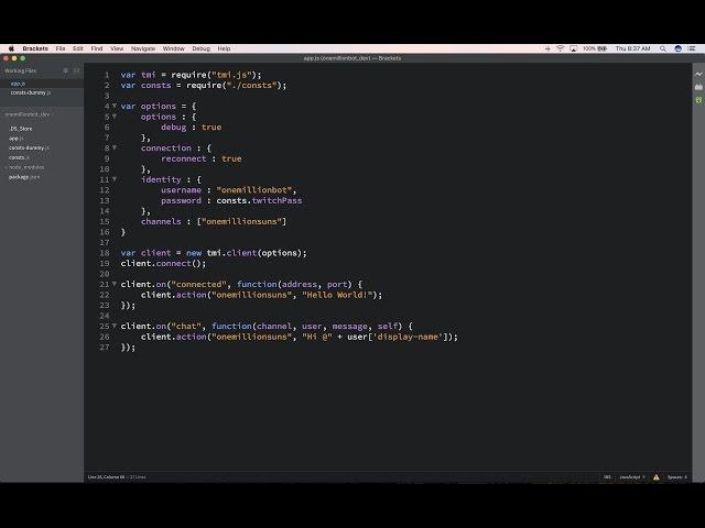 Let's Make a Game : Episode 1 | Building a Twitch Bot in Node.js