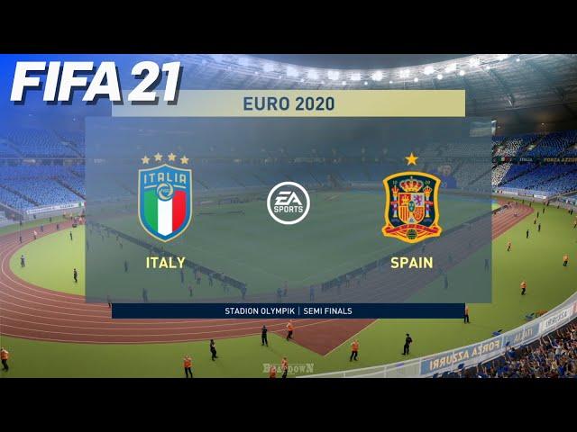 Italy vs. Spain - EURO 2020 Prediction | FIFA 21 PS5