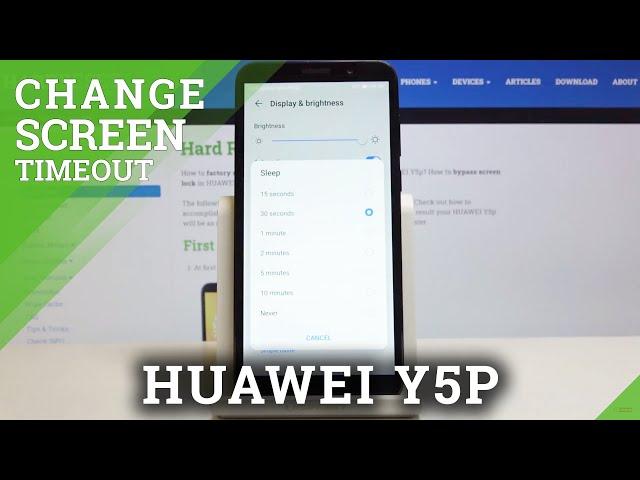 How to Set Up Screen Timeout in Huawei Y5P – Adjust Display Timeout