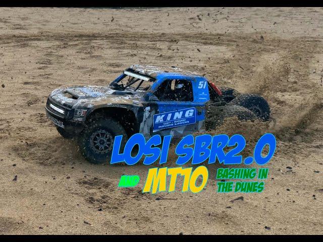 Losi SBR2.0 & Team Associated  MT10 Dune Bashing Big JUMPS