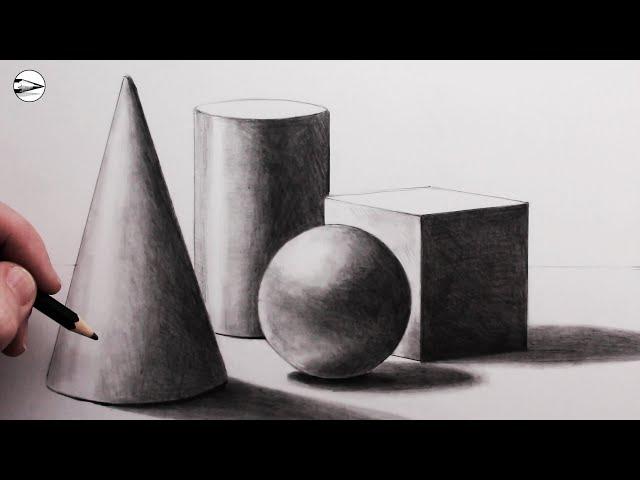 How to Draw Basic 3D Shapes for Beginners: Narrated Step-by-Step