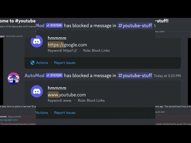 Block Links using Discord AutoMod!