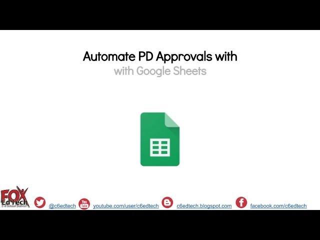 Automate PD Approvals with Google Sheets