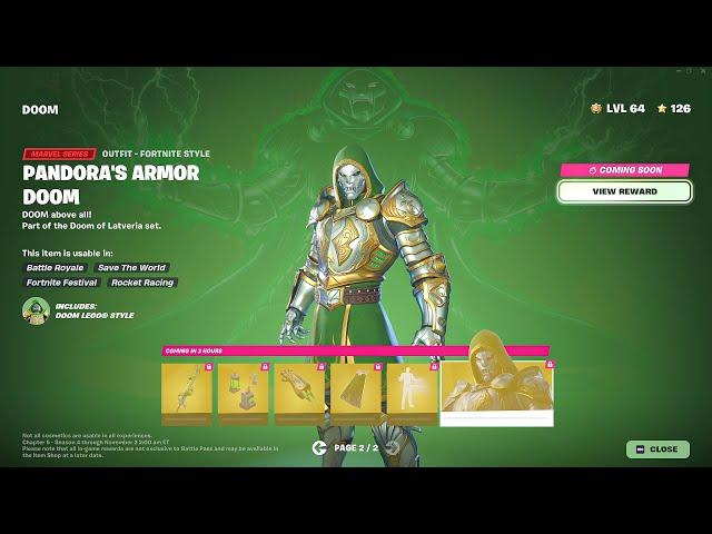 All DOOM Page Rewards in Fortnite Chapter 5 Season 4